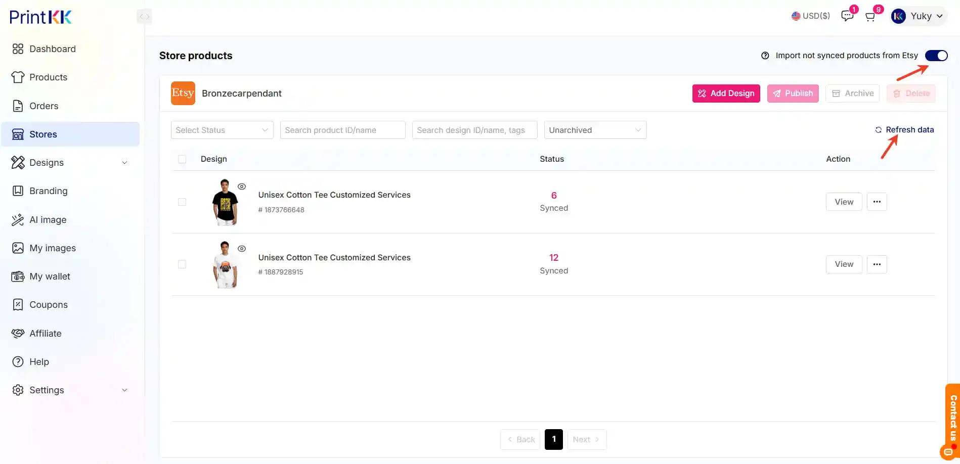 How can I migrate an existing product to PrintKK?