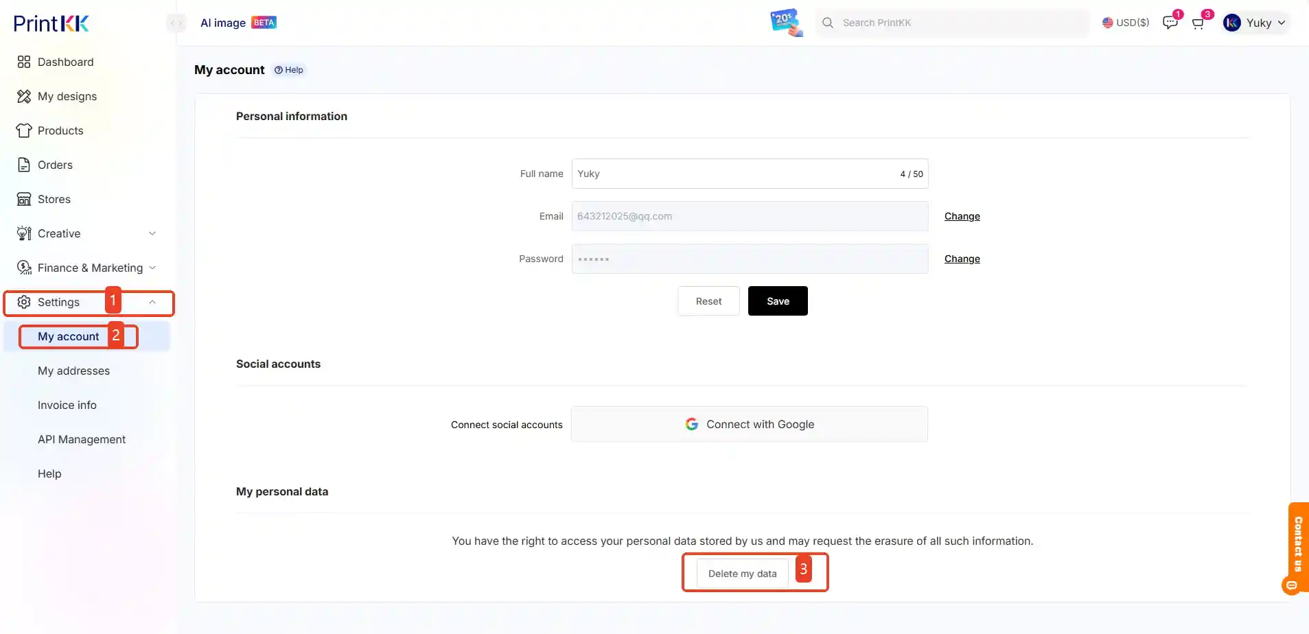 How to delete my account?