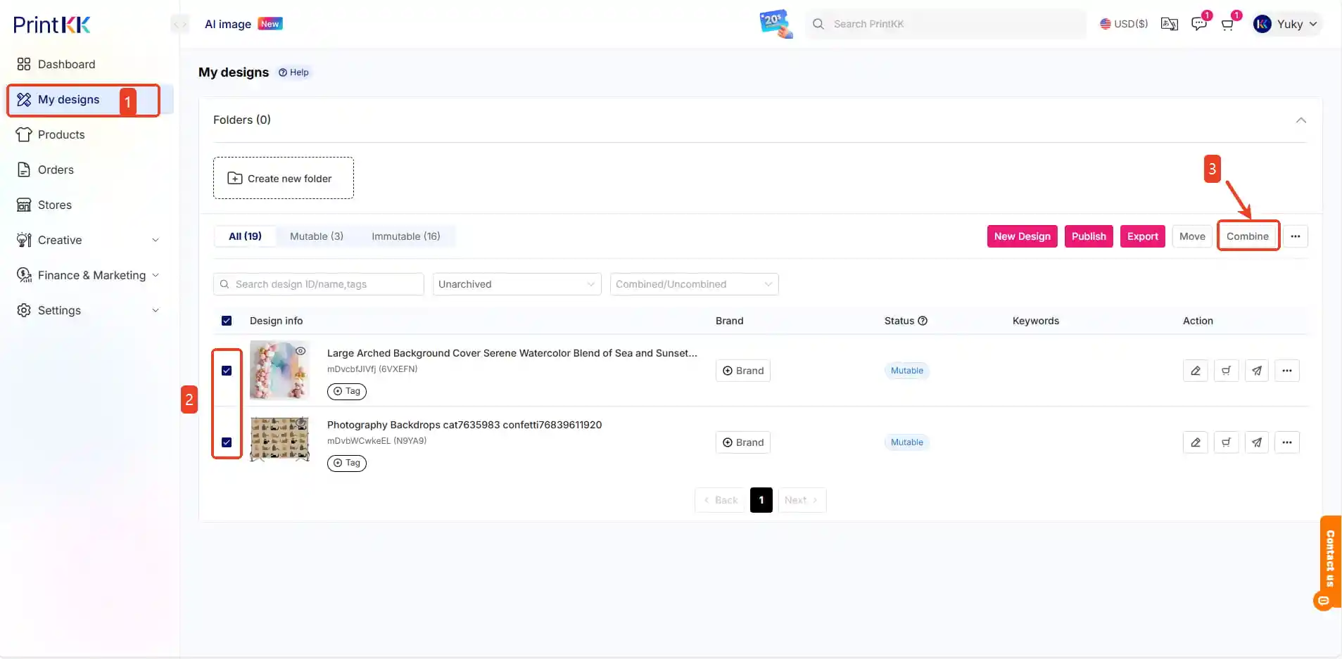 How can I create a single product with different designs/ add multiple products in one listing? (combine/variant/SKU)