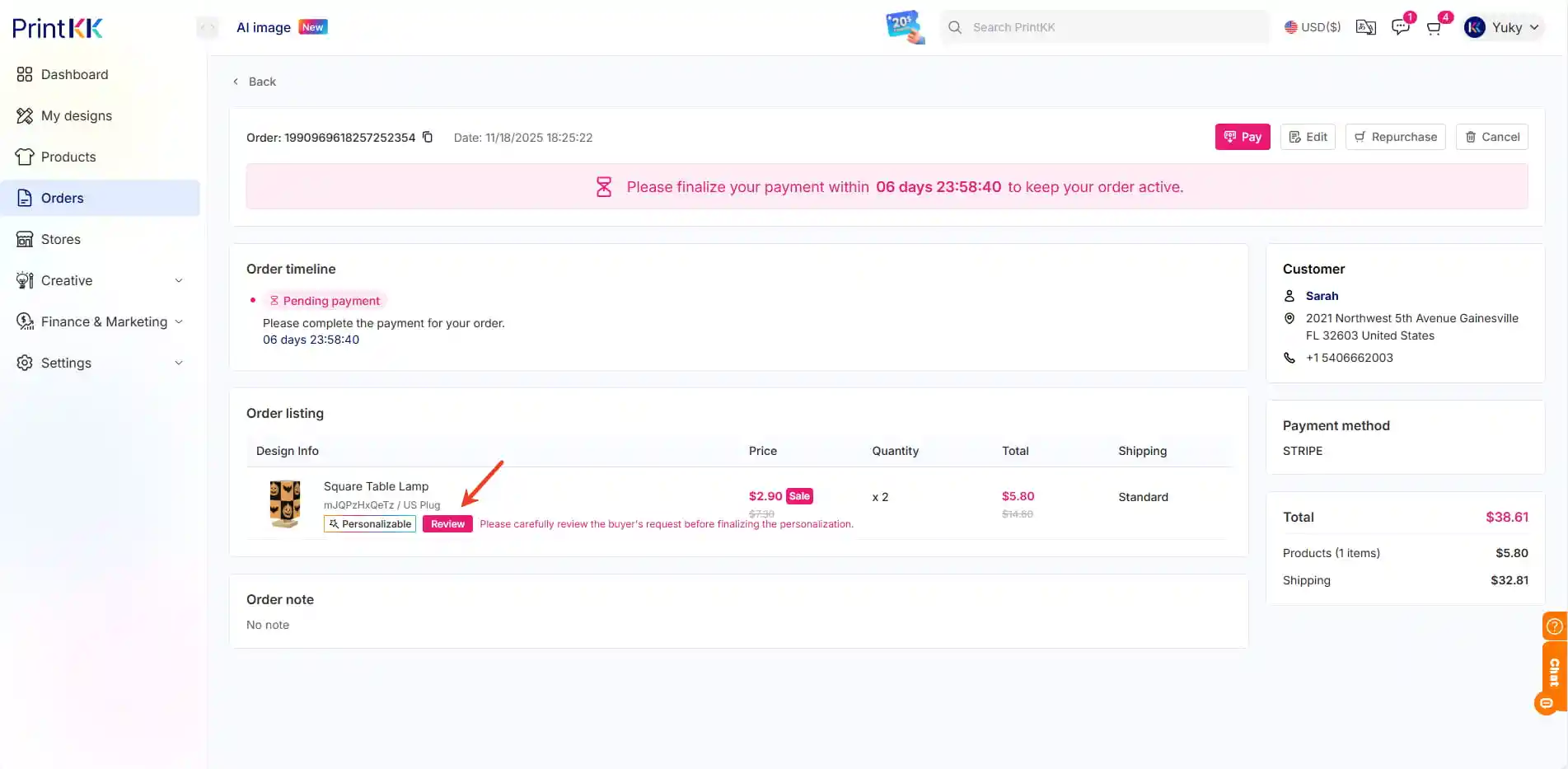 Can I sell personalized products /gift using PrintKK?