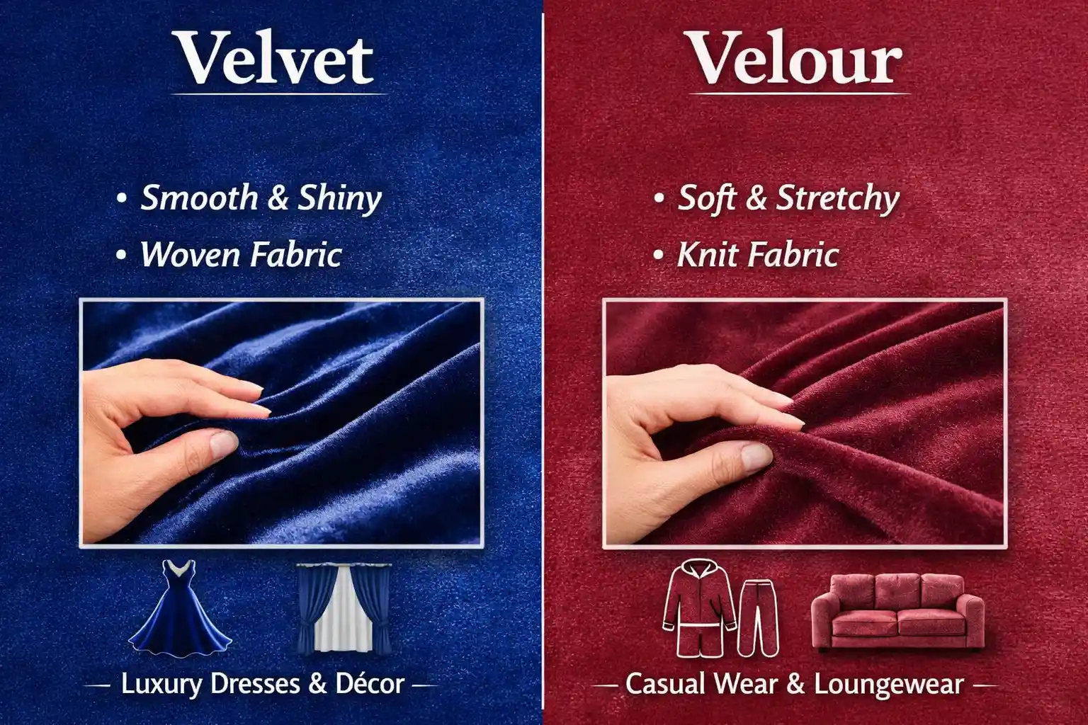 Velour vs Velvet: How to Identify and Choose