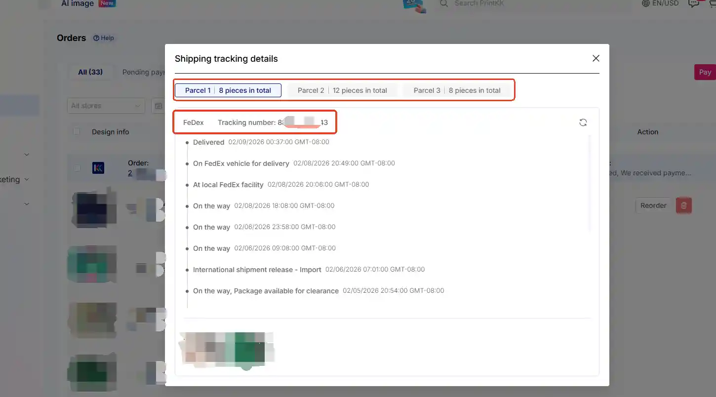 How to get tracking number?