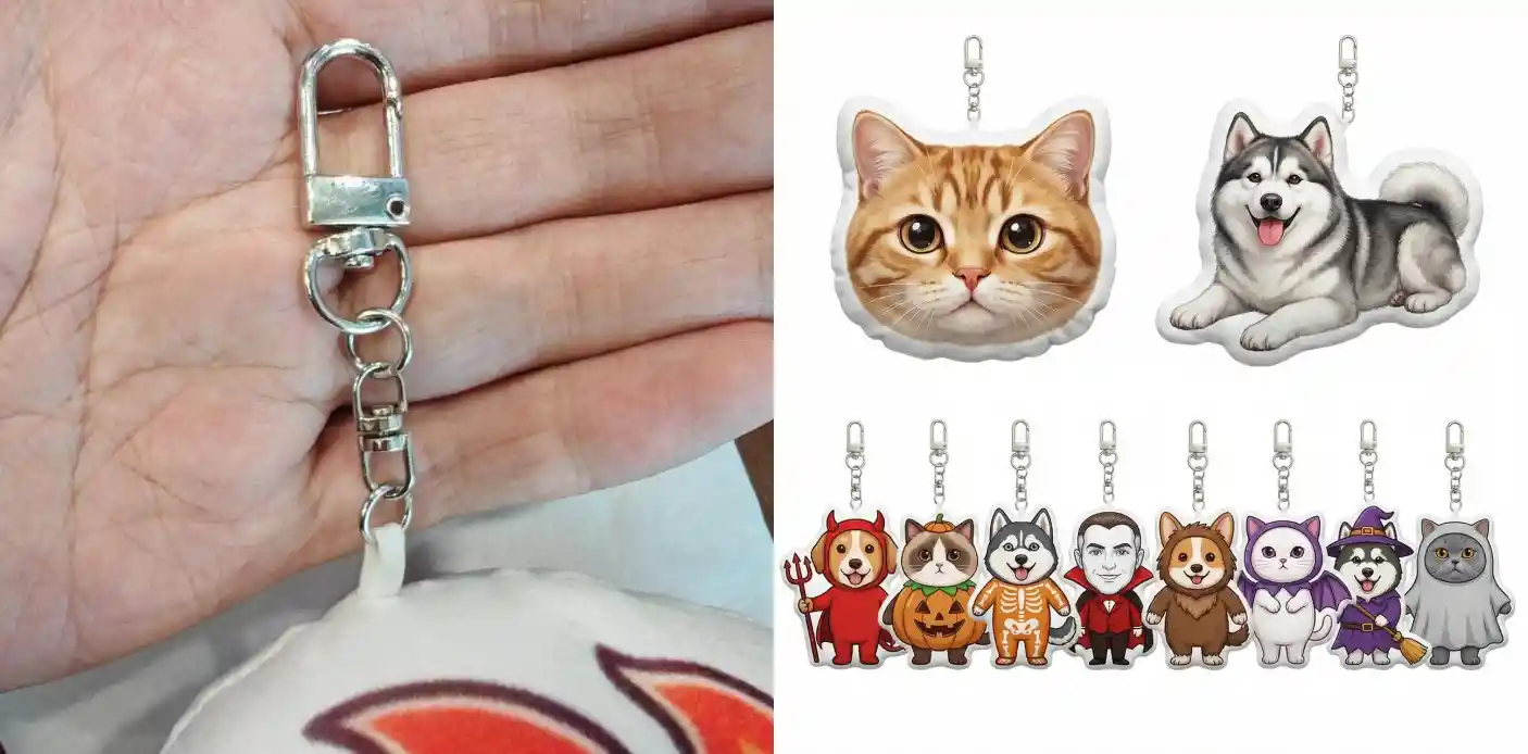 Create Custom Shaped Plush Keychain Mockups with AI