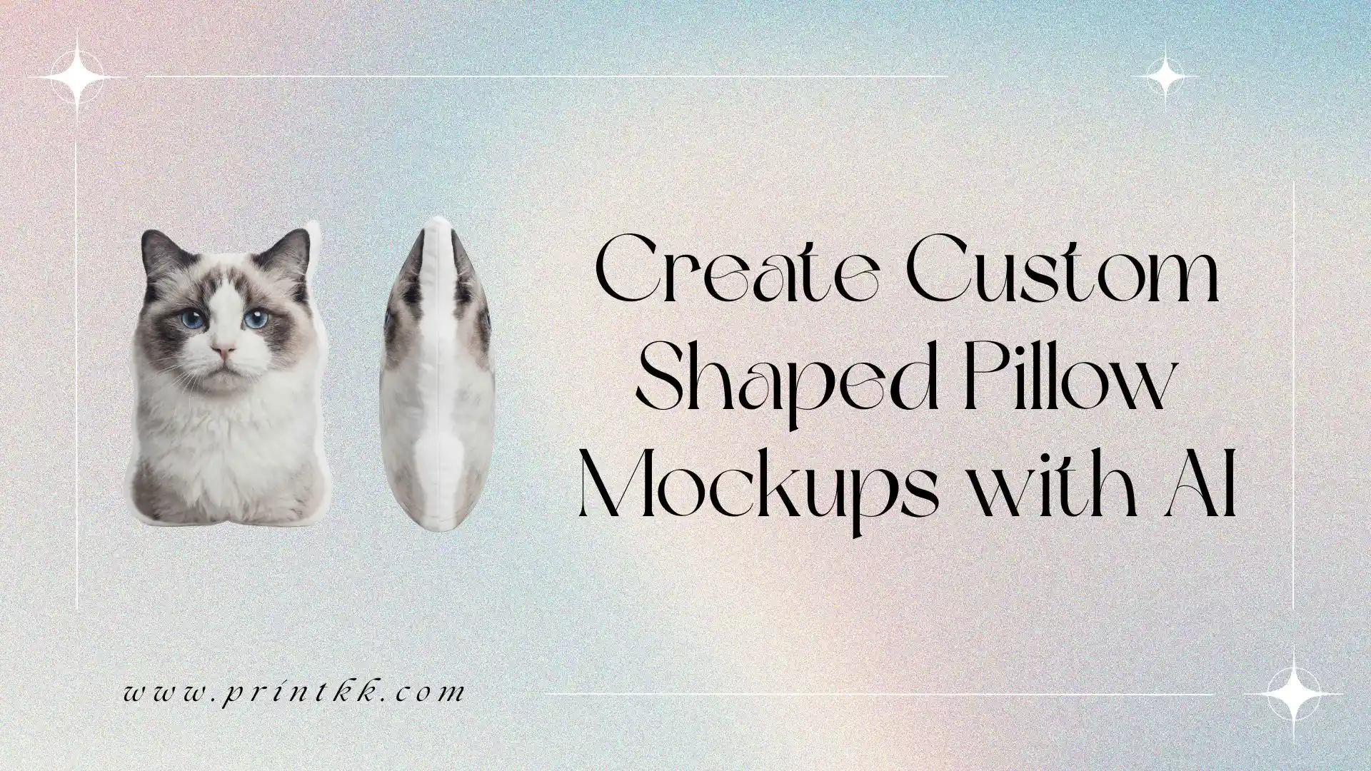 Créez des maquettes d'oreillers de forme personnalisée avec l'IA