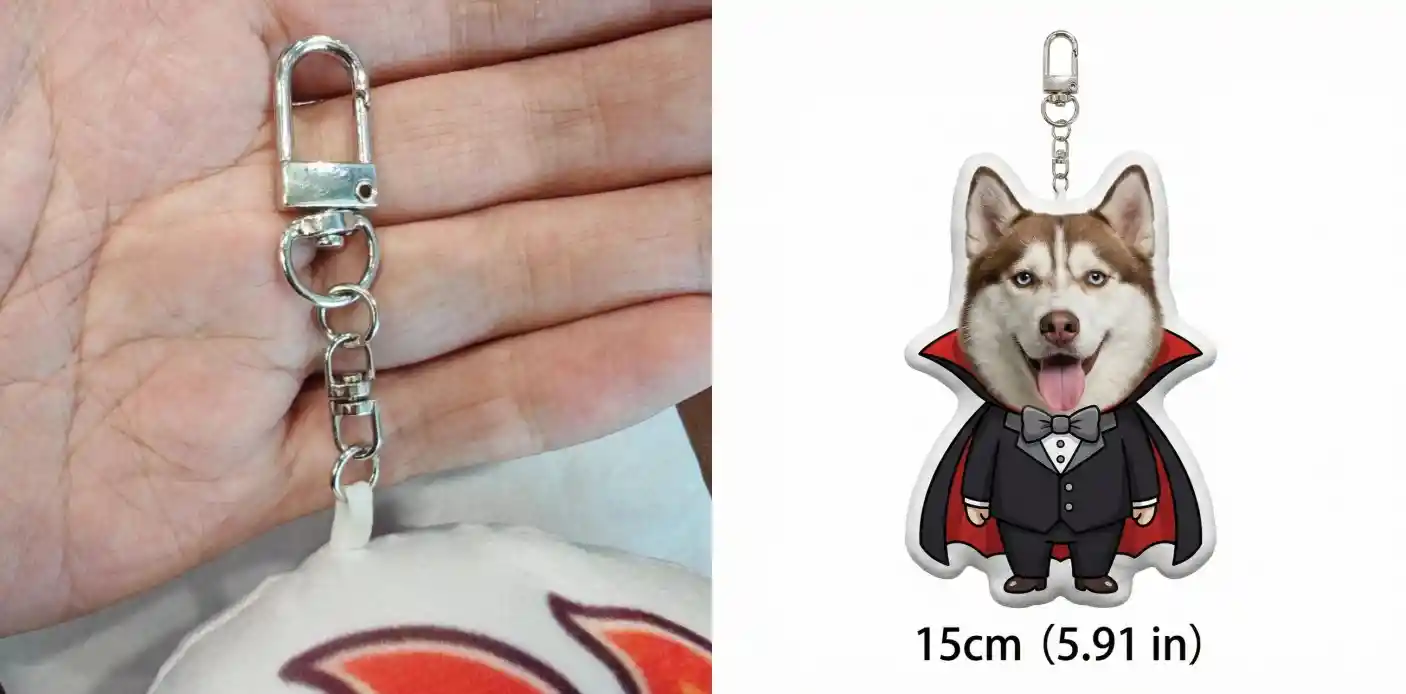 Create Custom Shaped Plush Keychain Mockups with AI