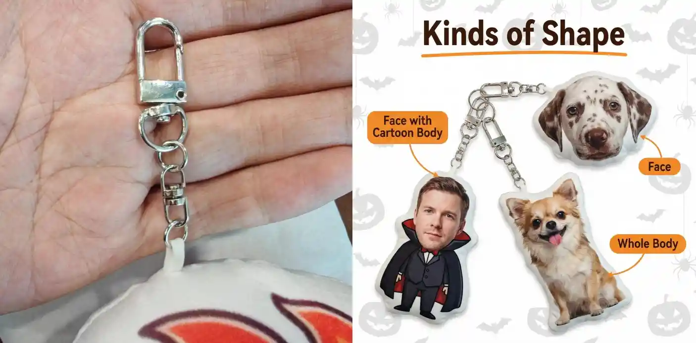 Create Custom Shaped Plush Keychain Mockups with AI