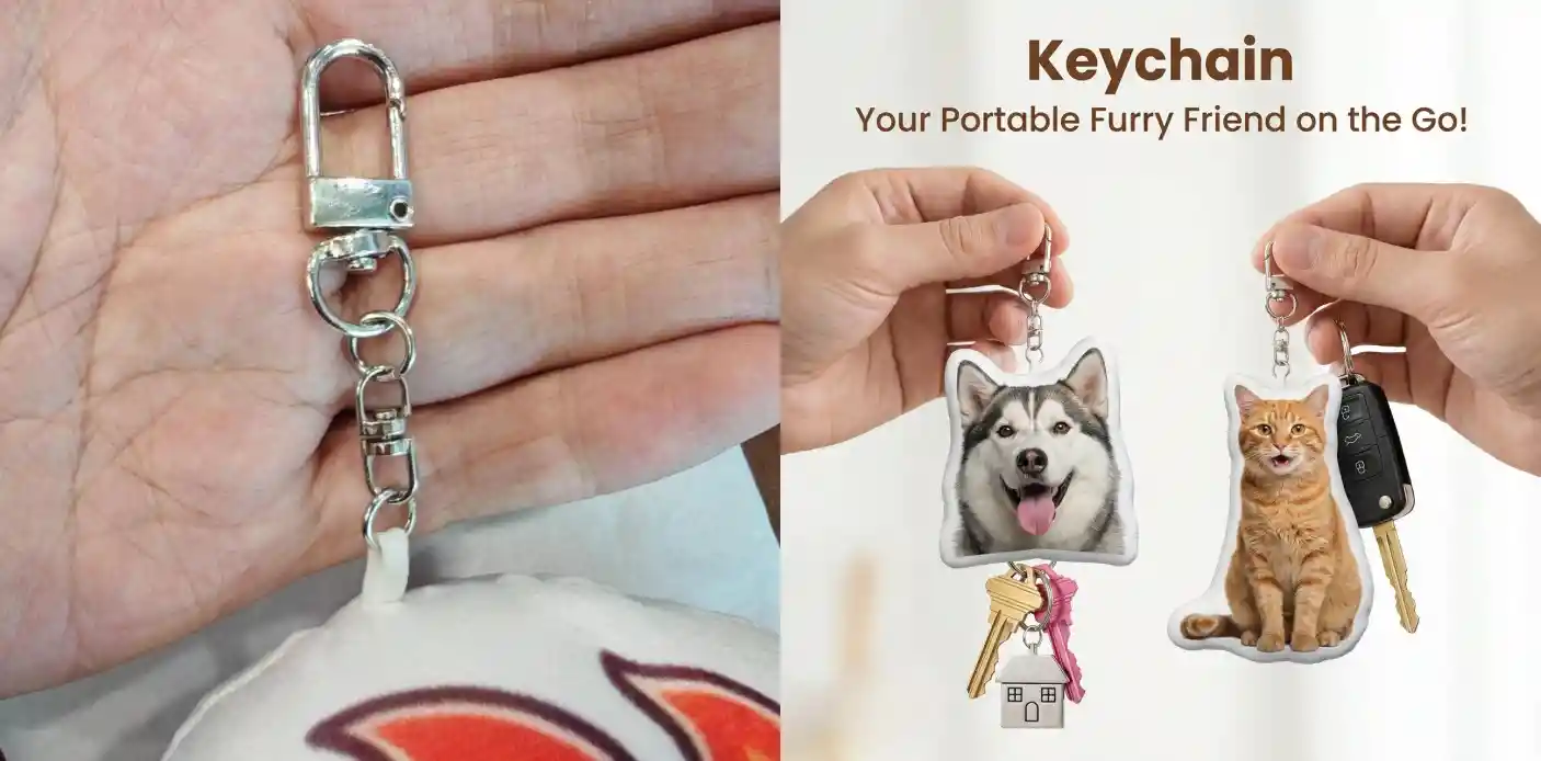 Create Custom Shaped Plush Keychain Mockups with AI