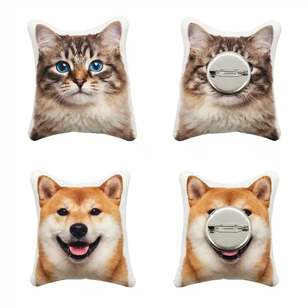 Create Custom Plush Brooch Mockups with AI