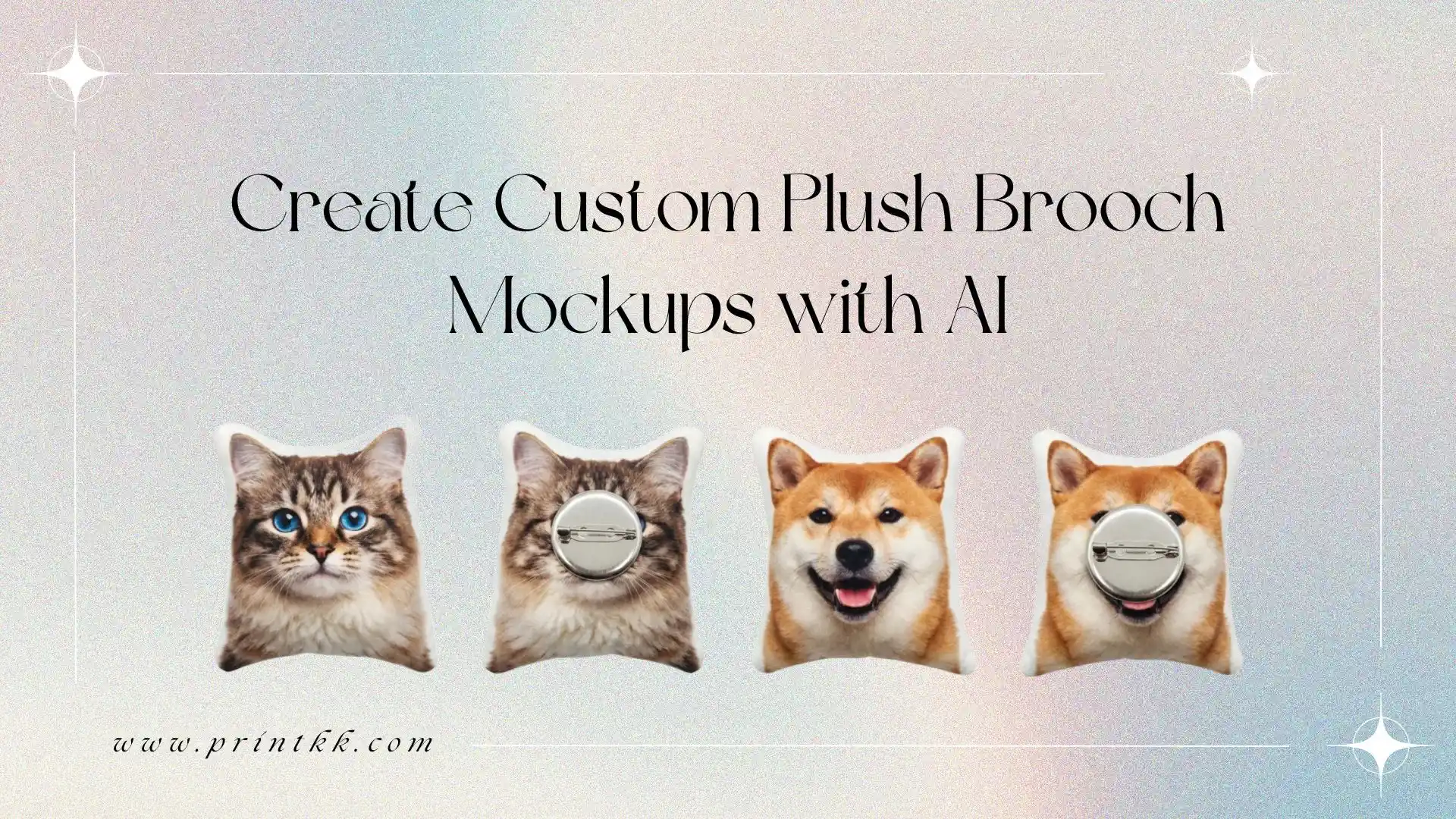 Create Custom Plush Brooch Mockups with AI