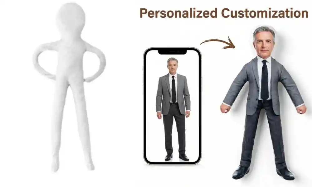 Create Custom Poseable Plush Doll Mockups with AI