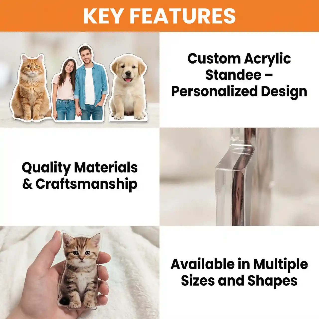 Create Custom Thick Acrylic Standee No Base Mockups with AI
