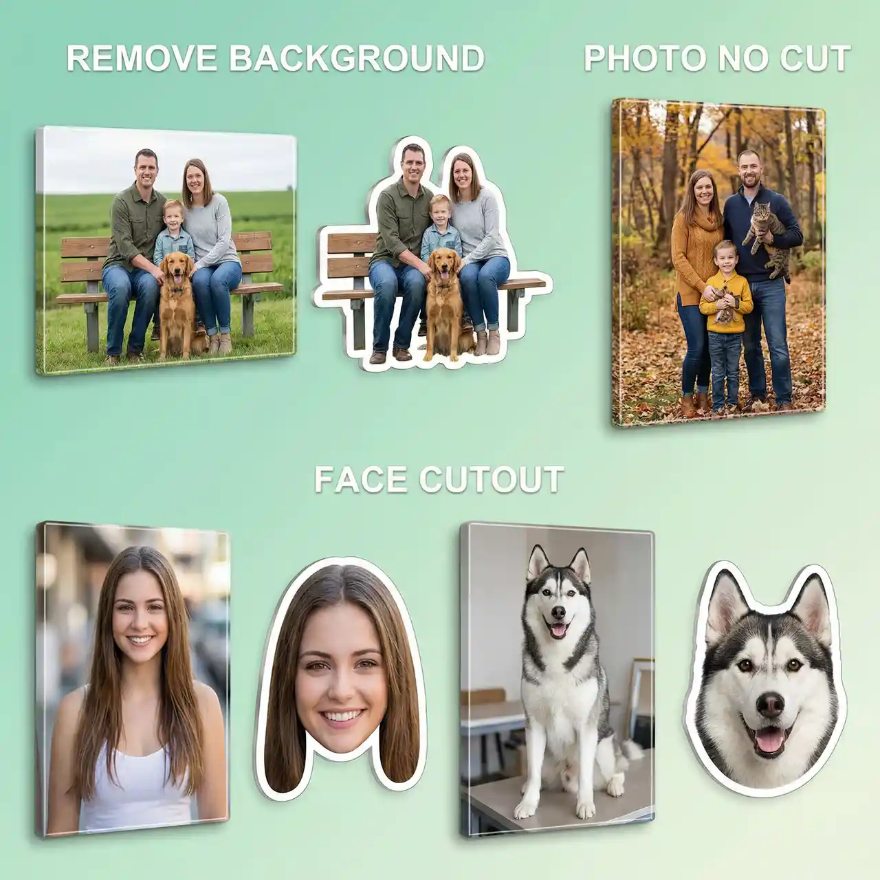 Create Custom Shaped Acrylic Fridge Magnet Mockups with AI