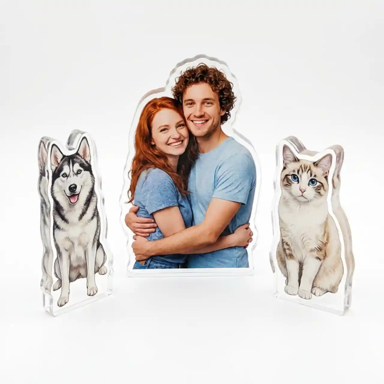 Create Custom Thick Acrylic Standee No Base Mockups with AI