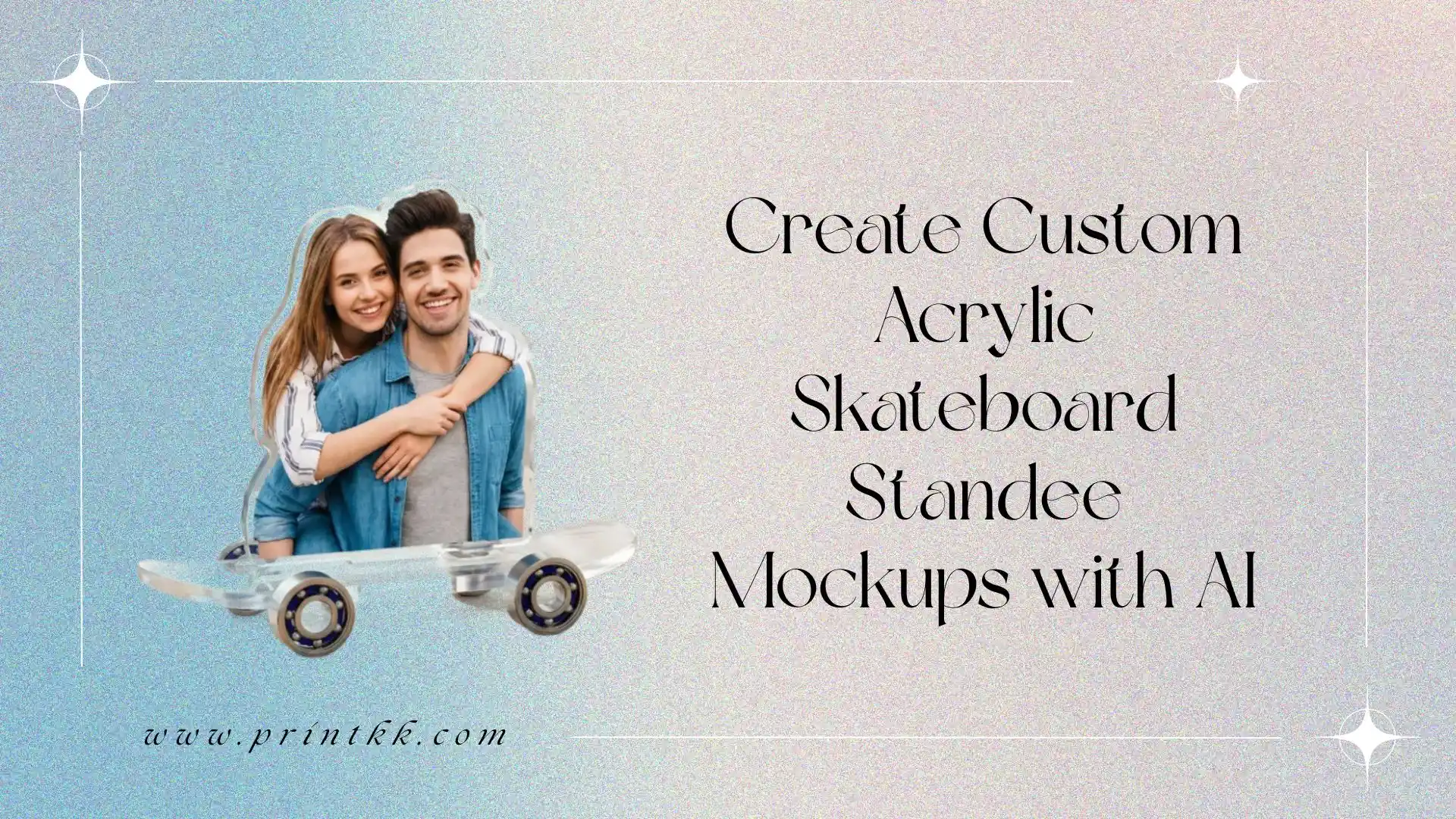 Create Custom Acrylic Skateboard Standee Mockups with AI
