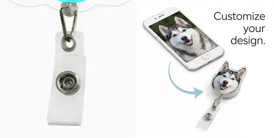 Create Custom Acrylic Badge Reel Mockups with AI