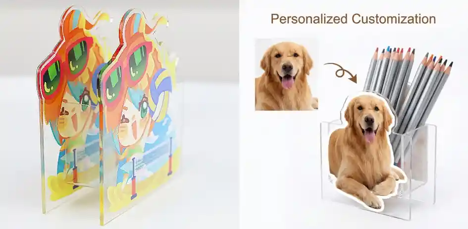 Create Custom Acrylic Pen Holder Mockups with AI