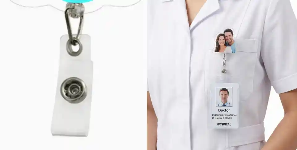 Create Custom Acrylic Badge Reel Mockups with AI