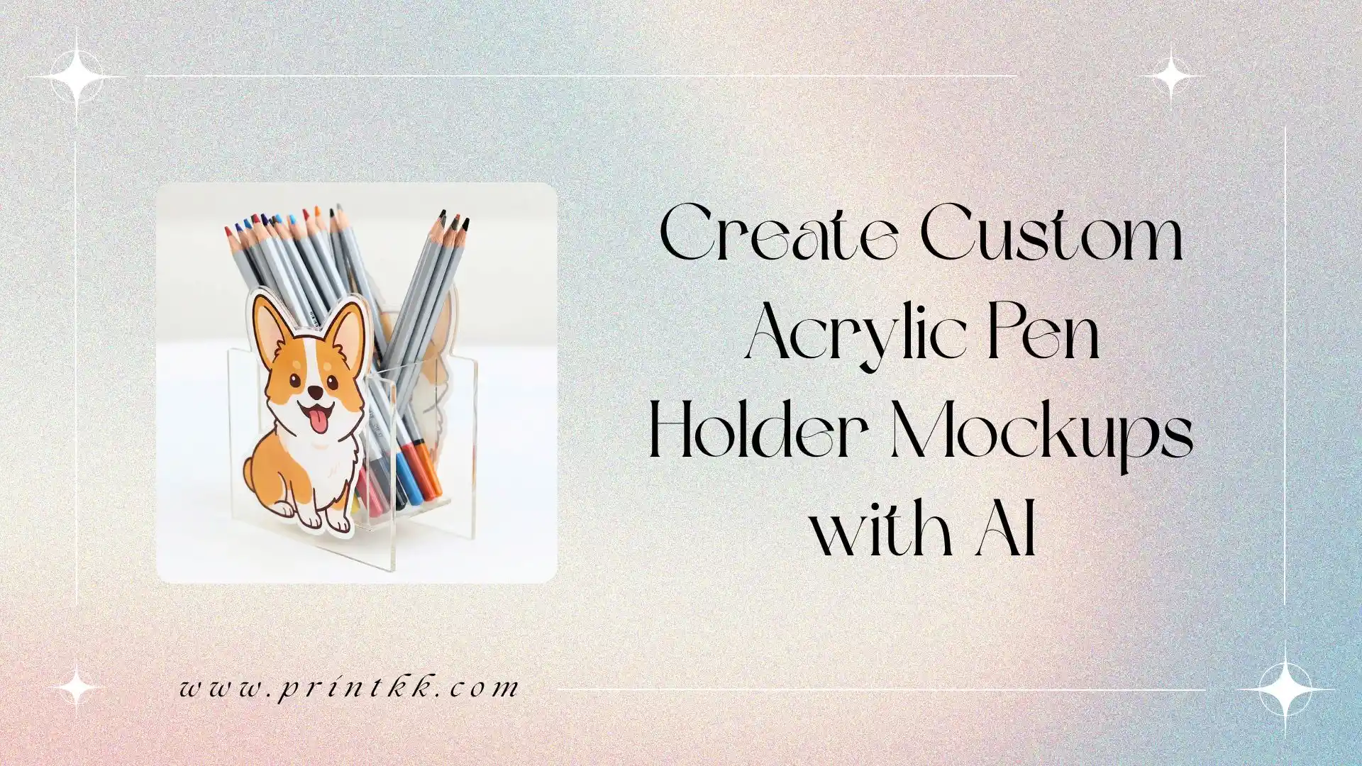 Create Custom Acrylic Pen Holder Mockups with AI