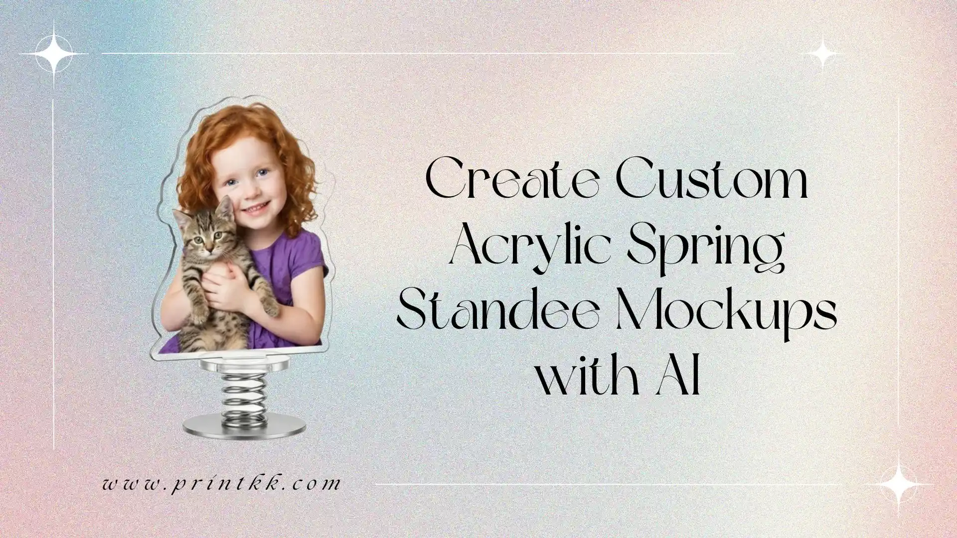 Create Custom Acrylic Spring Standee Mockups with AI
