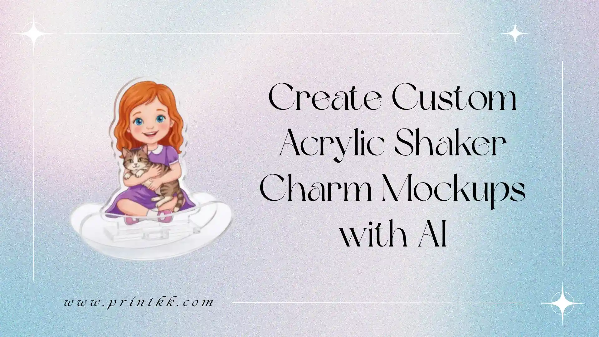 Créez des maquettes personnalisées de breloques shaker en acrylique avec l'IA