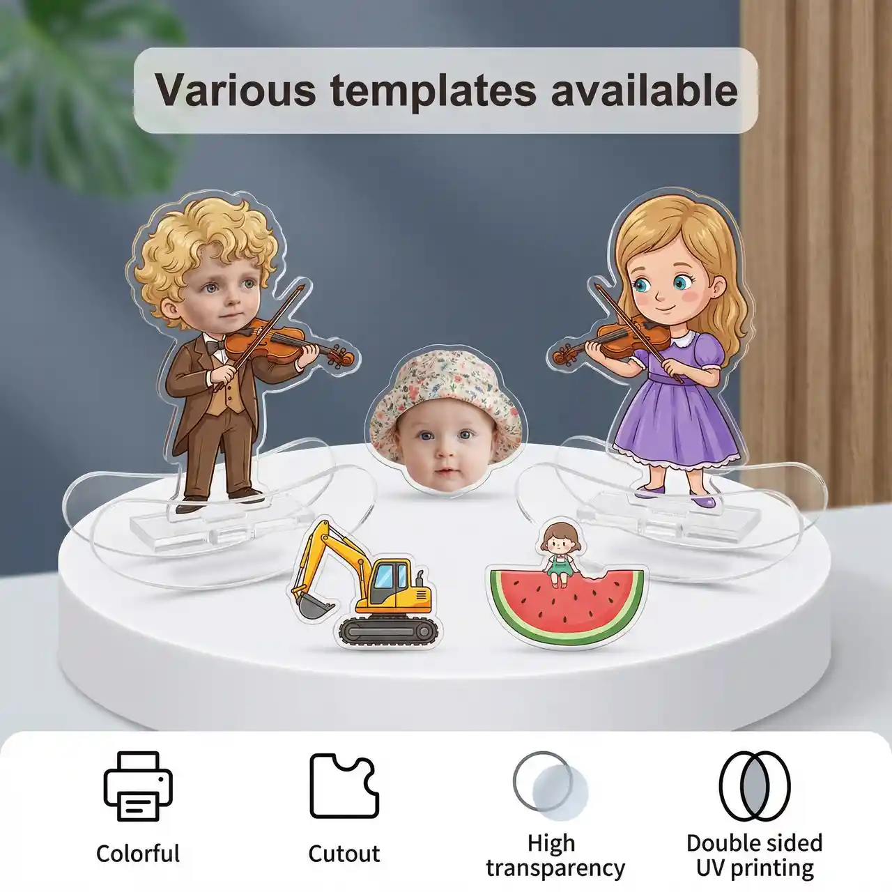 Create Custom Acrylic Shaker Charm Mockups with AI