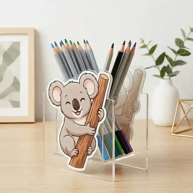 Create Custom Acrylic Pen Holder Mockups with AI