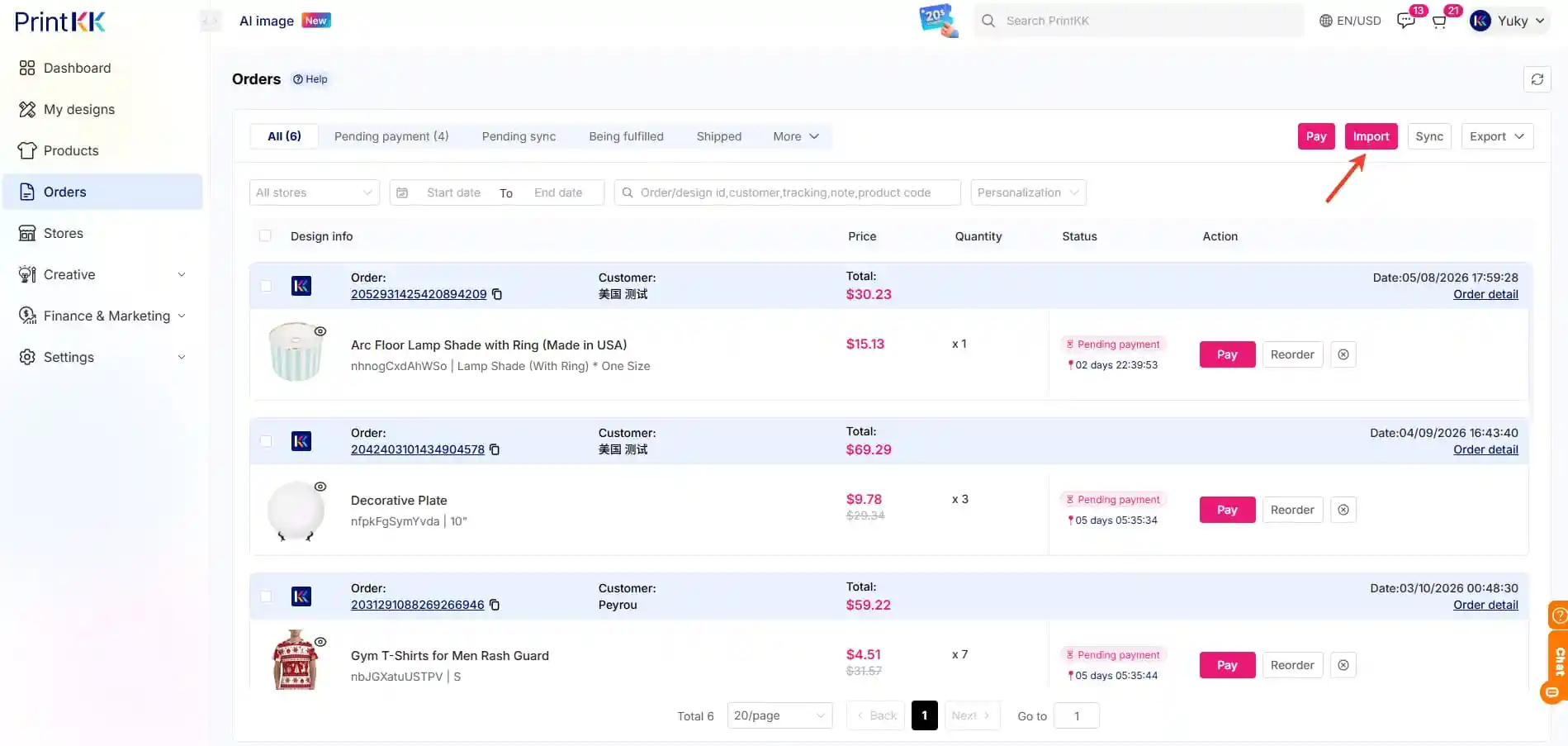 How to bulk import orders if my store cannot be integrated with PrintKK?