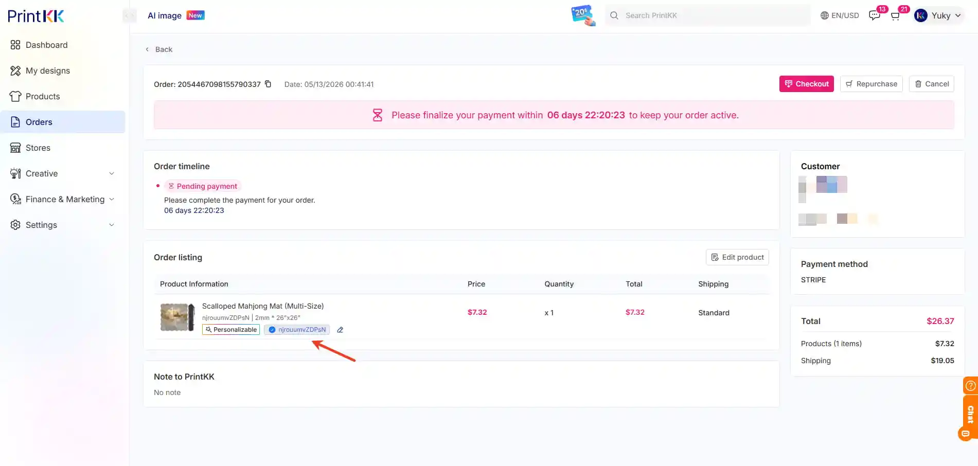 Can I sell personalized products /gift using PrintKK?