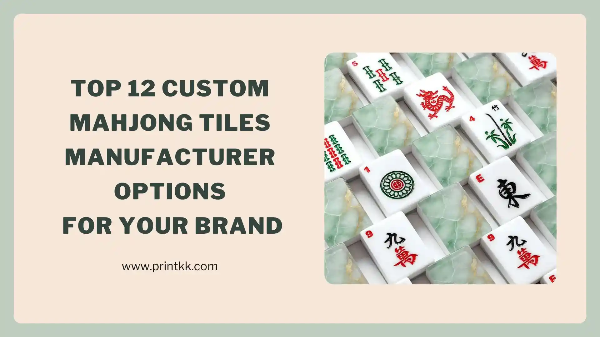 Top 12 options de fabricants de tuiles de mahjong personnalisées pour votre marque