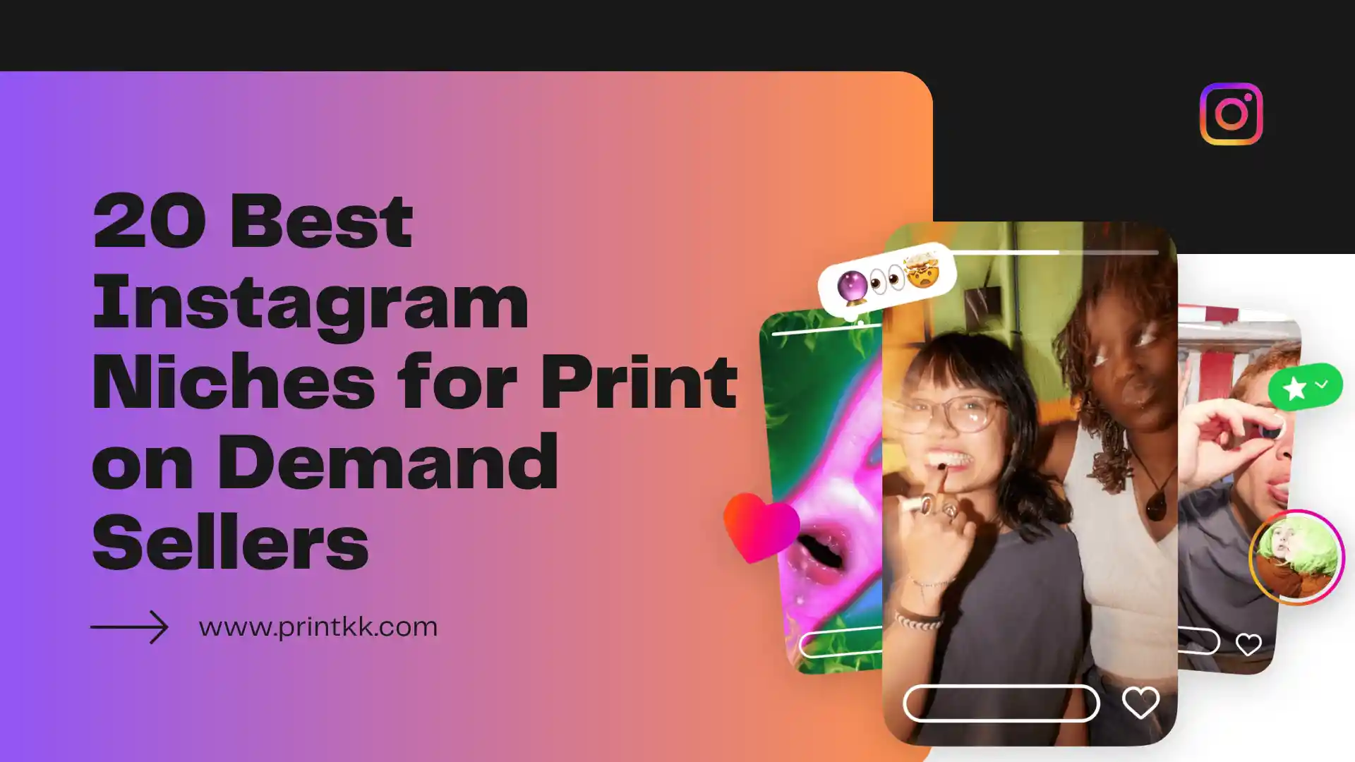2026年のPrint on Demandセラー向けInstagramのベスト20ニッチ