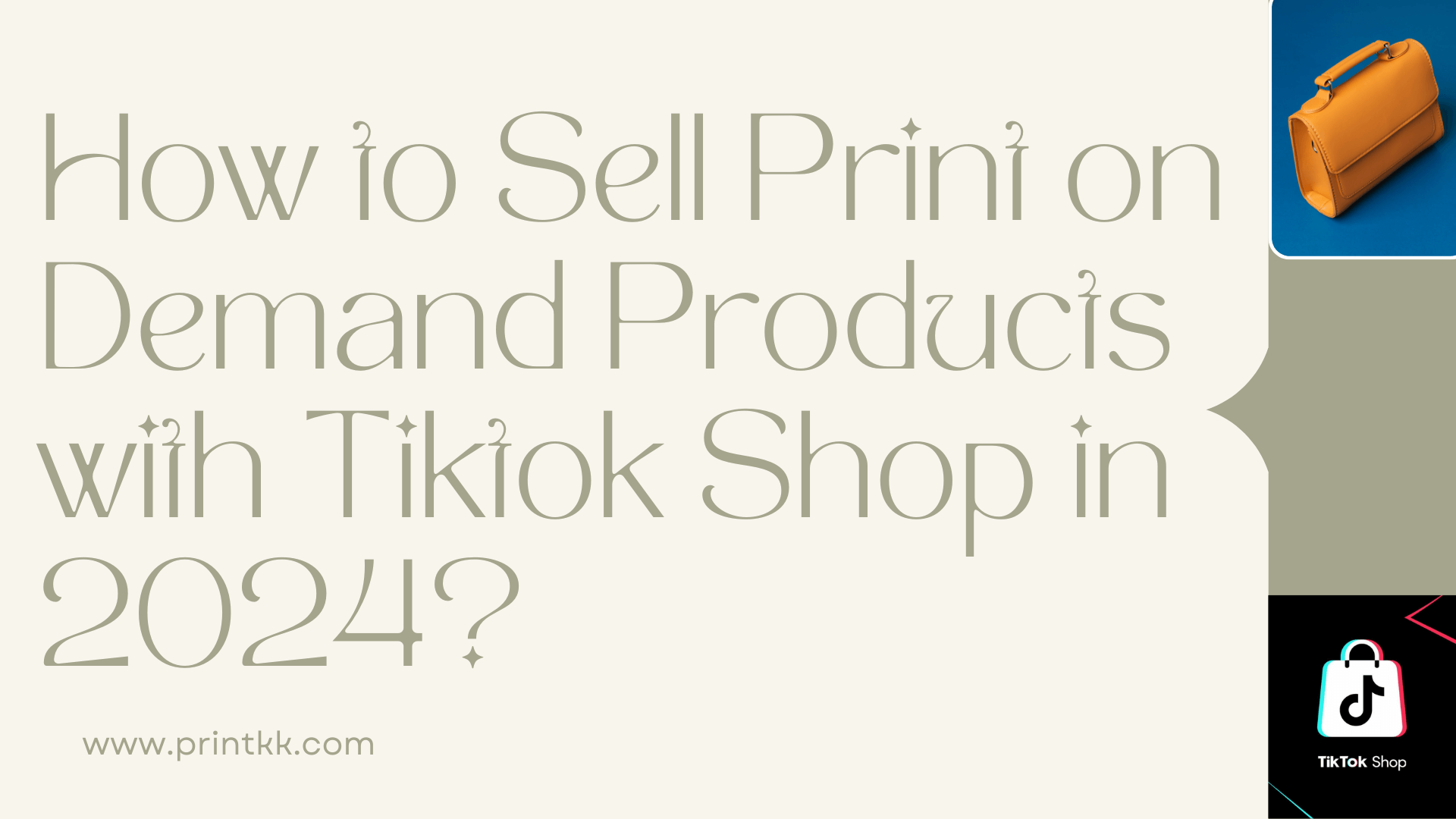 How to Sell Print on Demand Products with TikTok Shop in 2024?