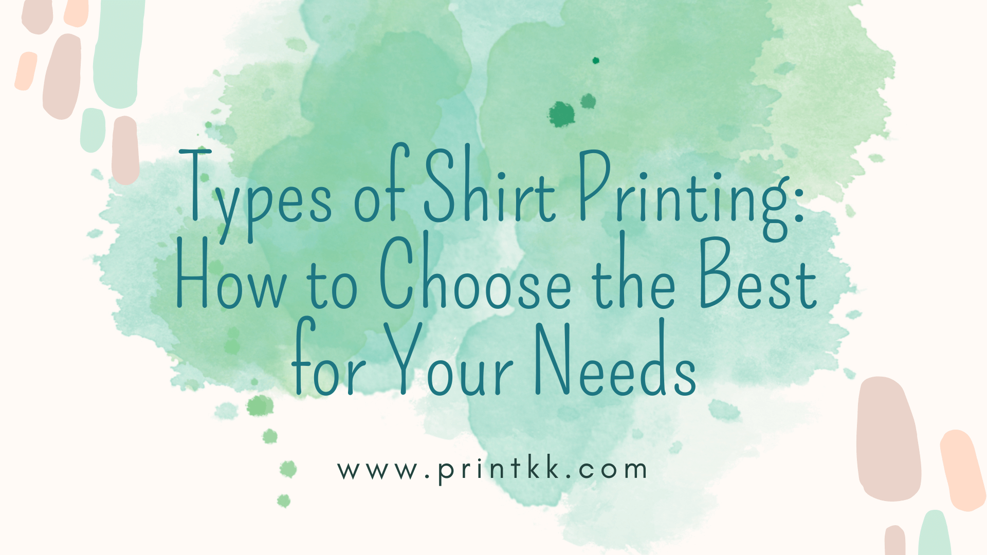 Types of Shirt Printing: How to Choose the Best for Your Needs