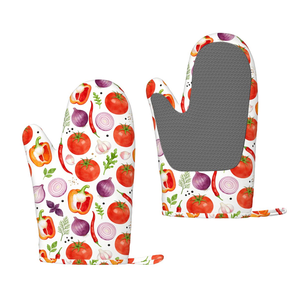 Conjunto de Luvas de Silicone Resistentes ao Calor