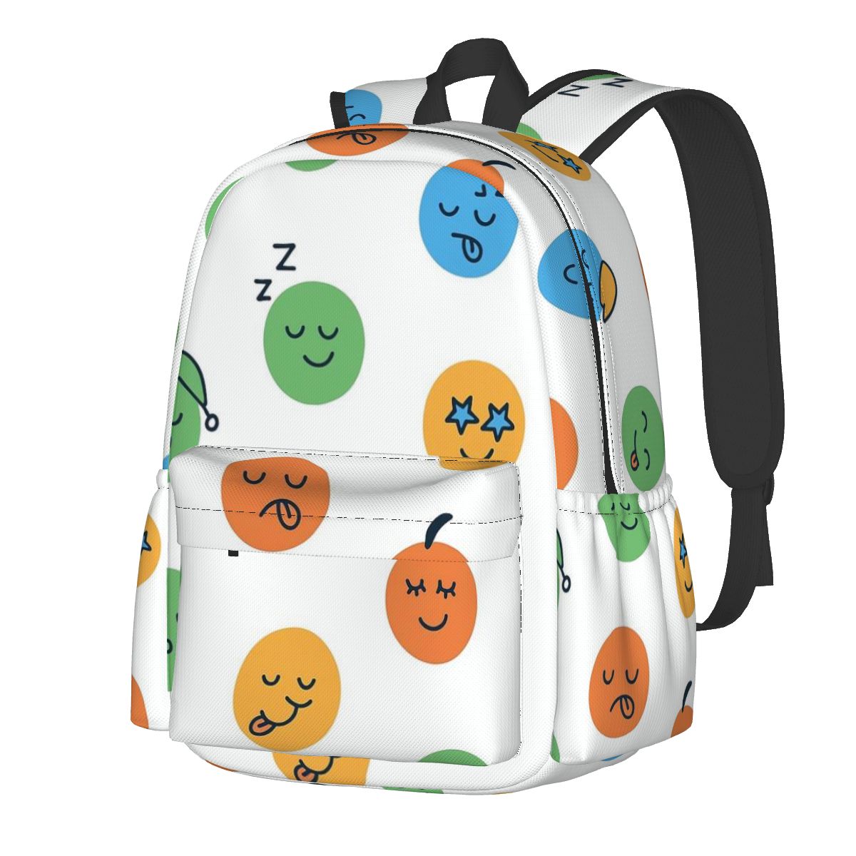 Large Capacity Oxford Backpack with Cloth Side Pockets