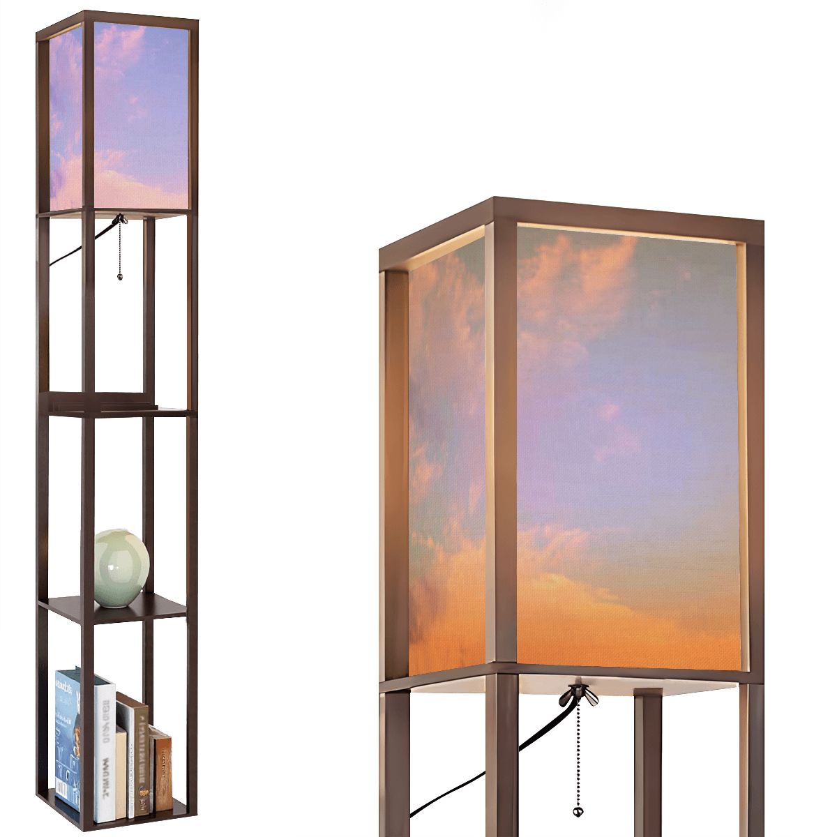 Floor Lamp with Shelves (Made in USA)