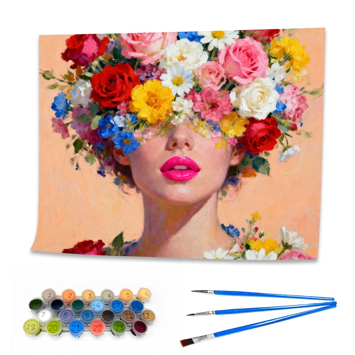 Kit de peinture par numéros sans cadre pour adultes (horizontal)
