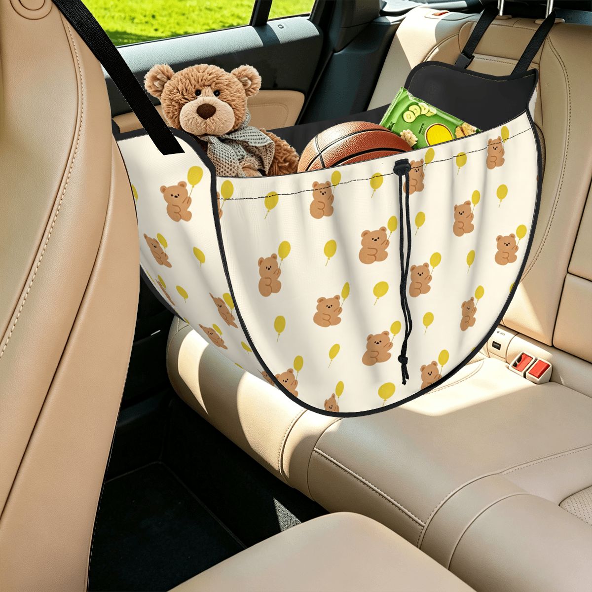 車の後部座席用ハンモックオーガナイザー