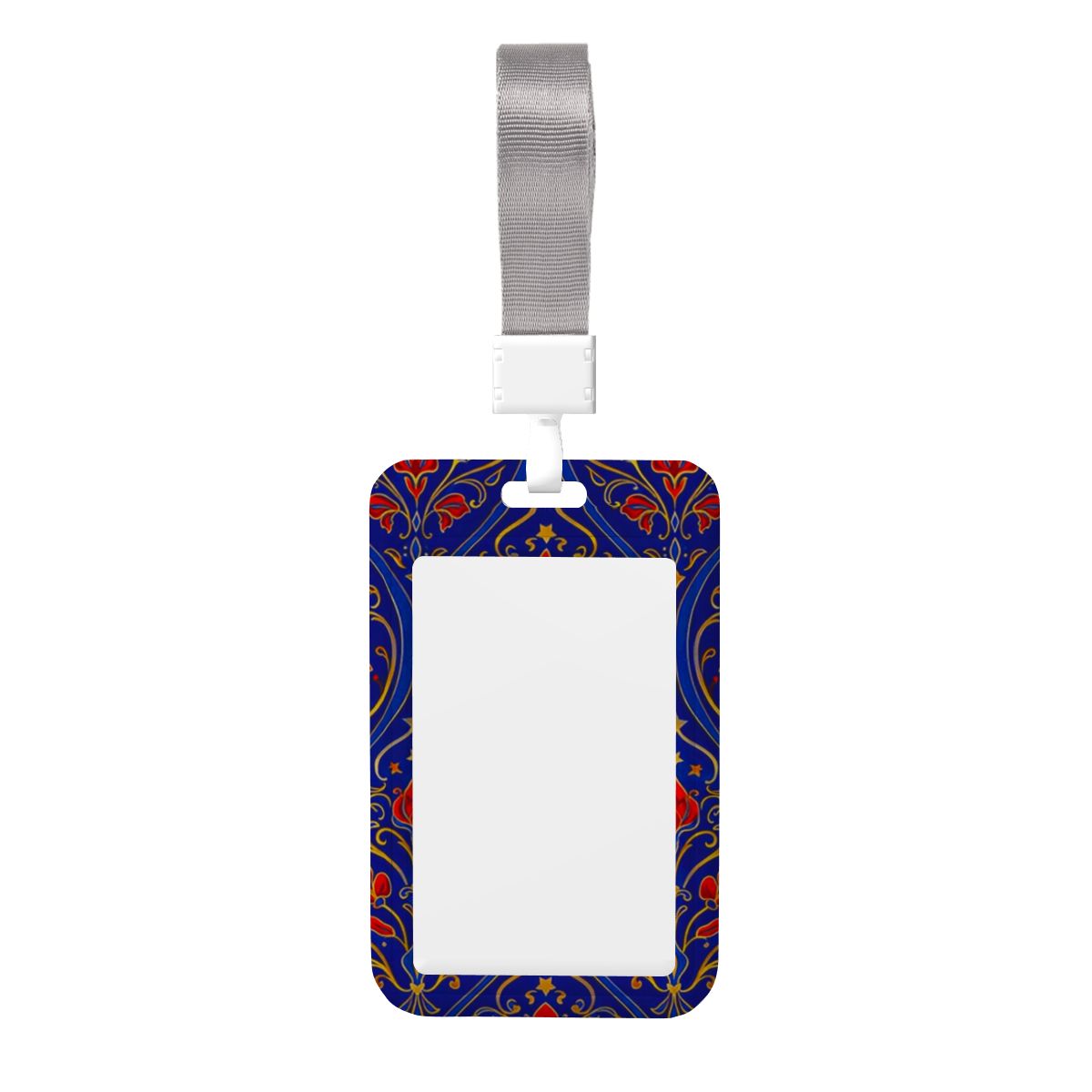 Porta credencial de identificación vertical (diseño de un solo lado)