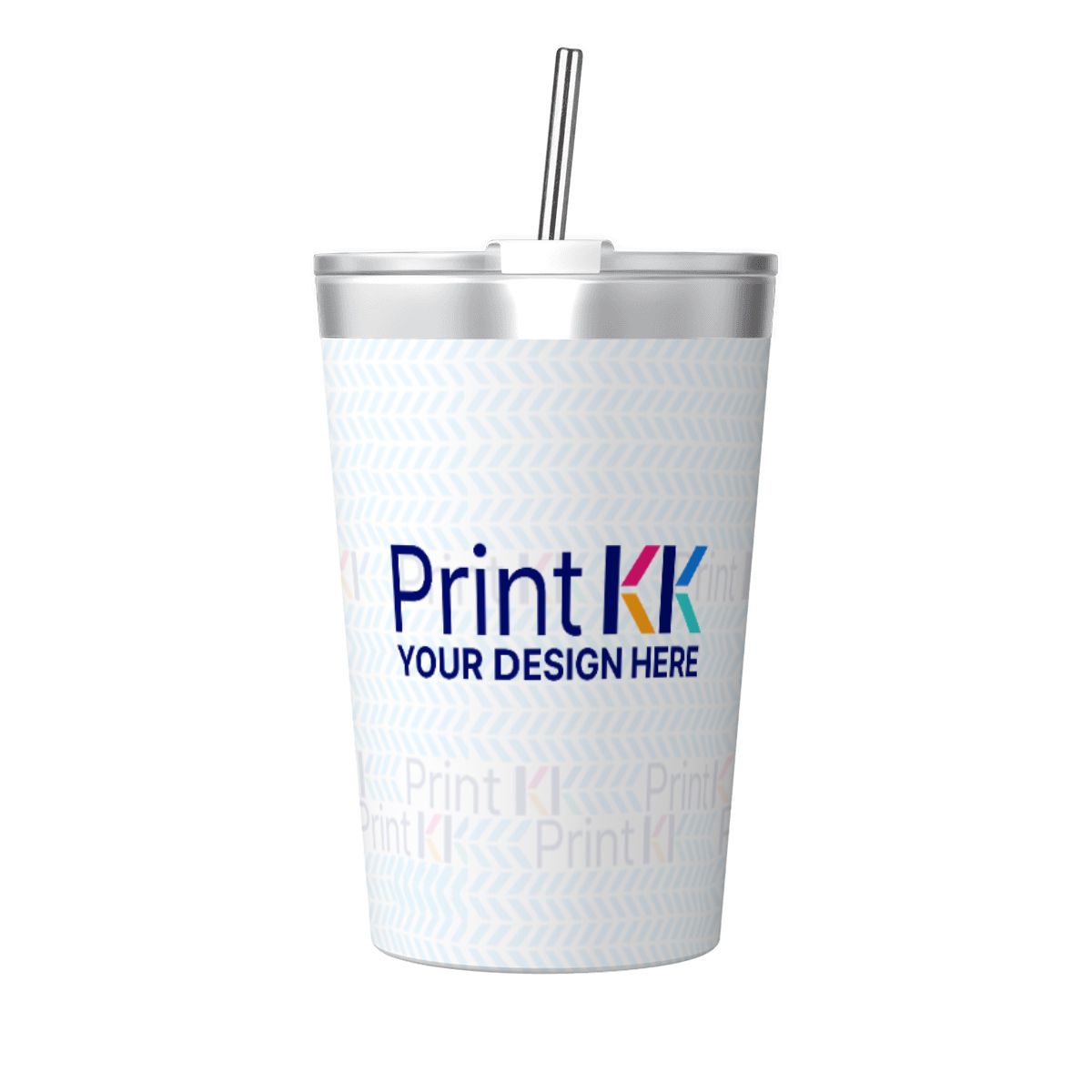 Stainless Steel Water Bottle With Straw (12oz)