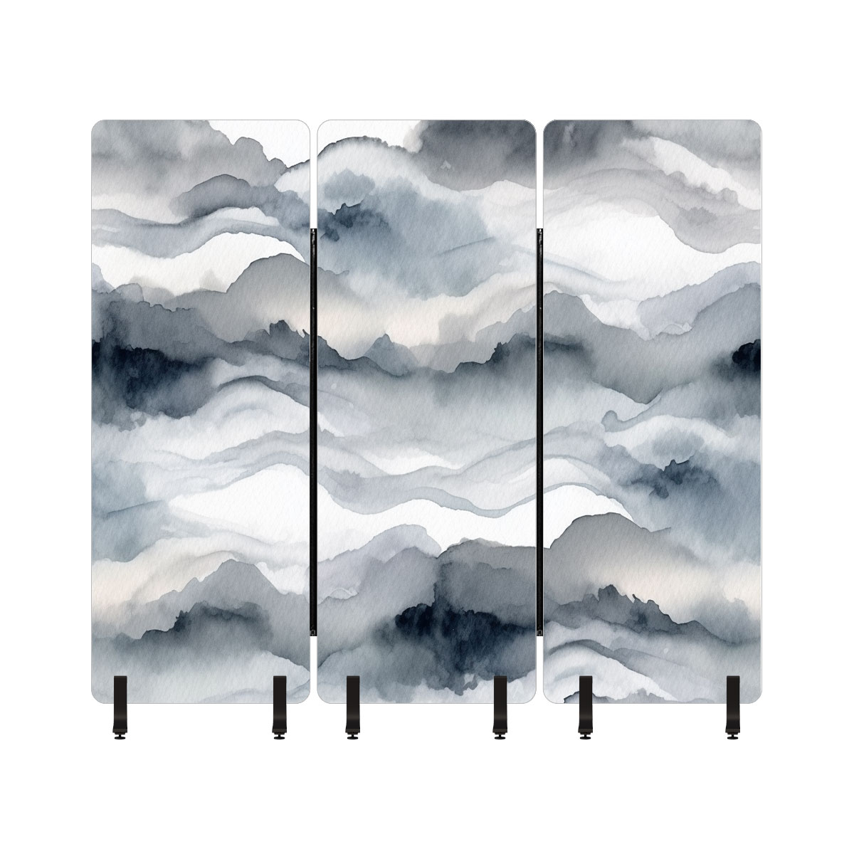 Custom Sound Absorbing Room Divider 3 Panels Print on Demand