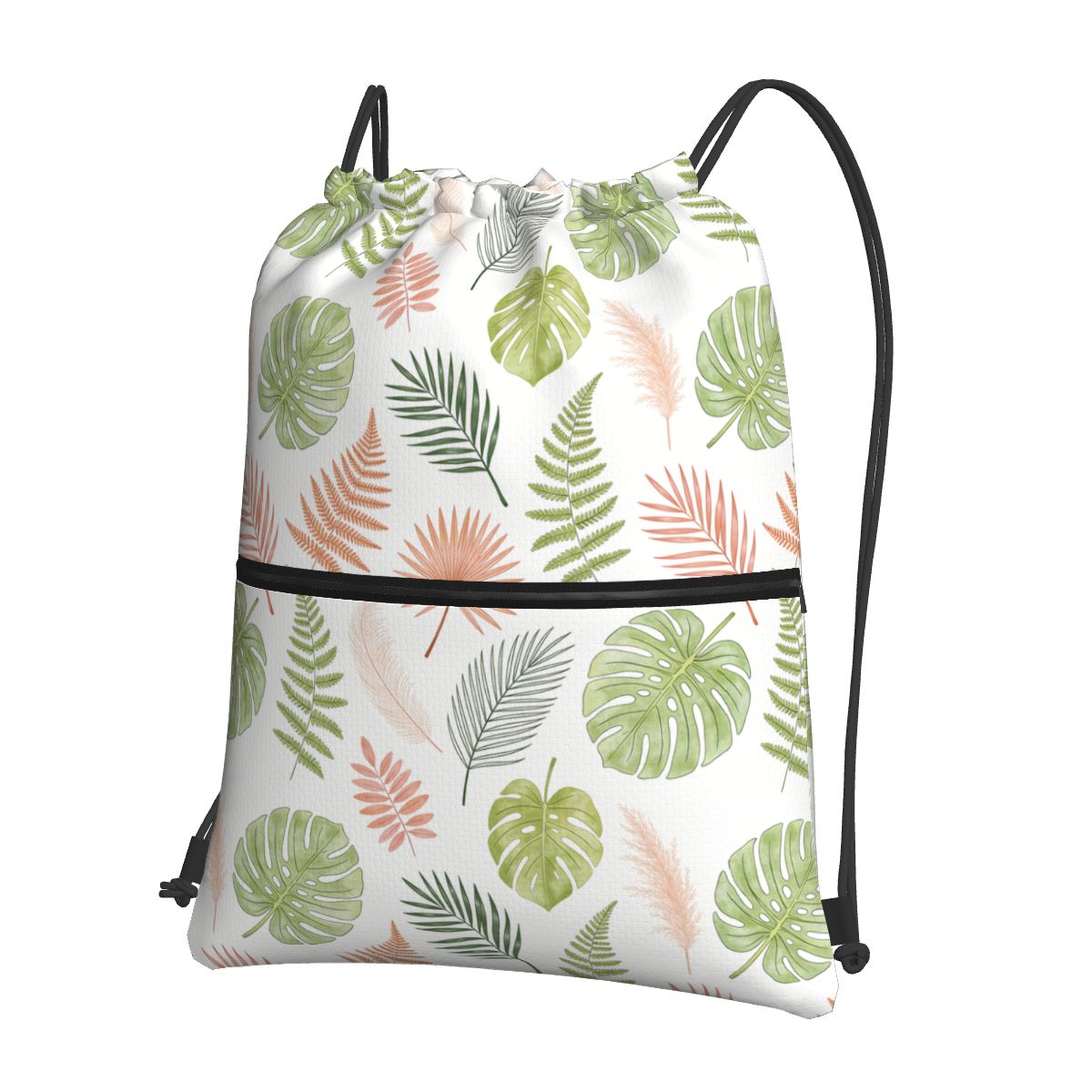 Zipper Drawstring Backpack