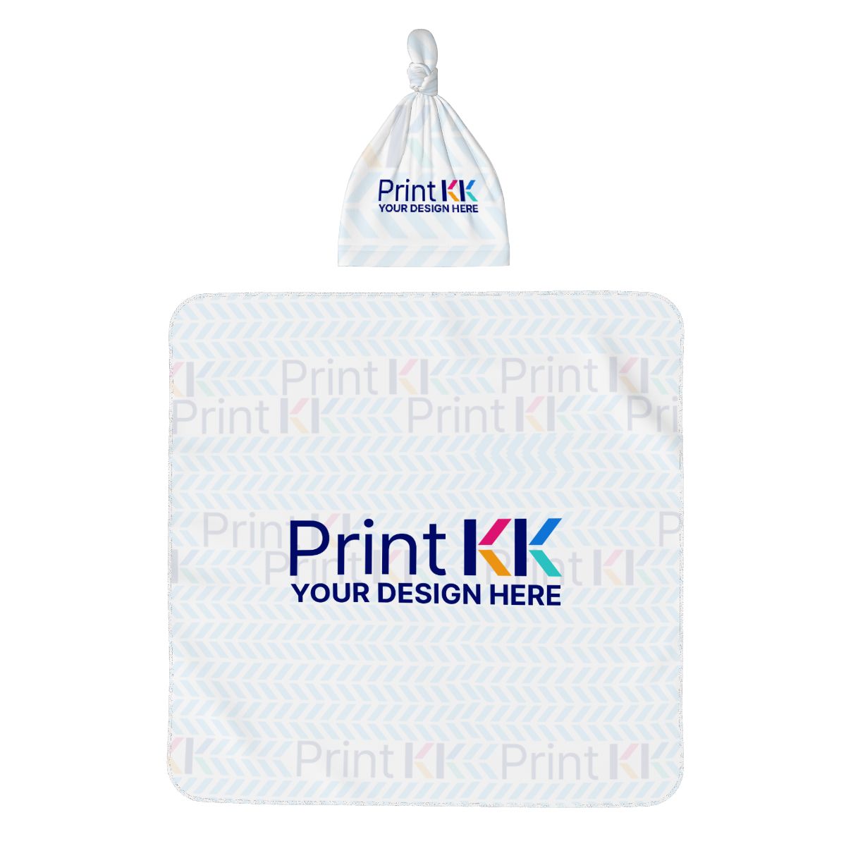 Ensemble couverture d'emmaillotage pour bébé et bonnet