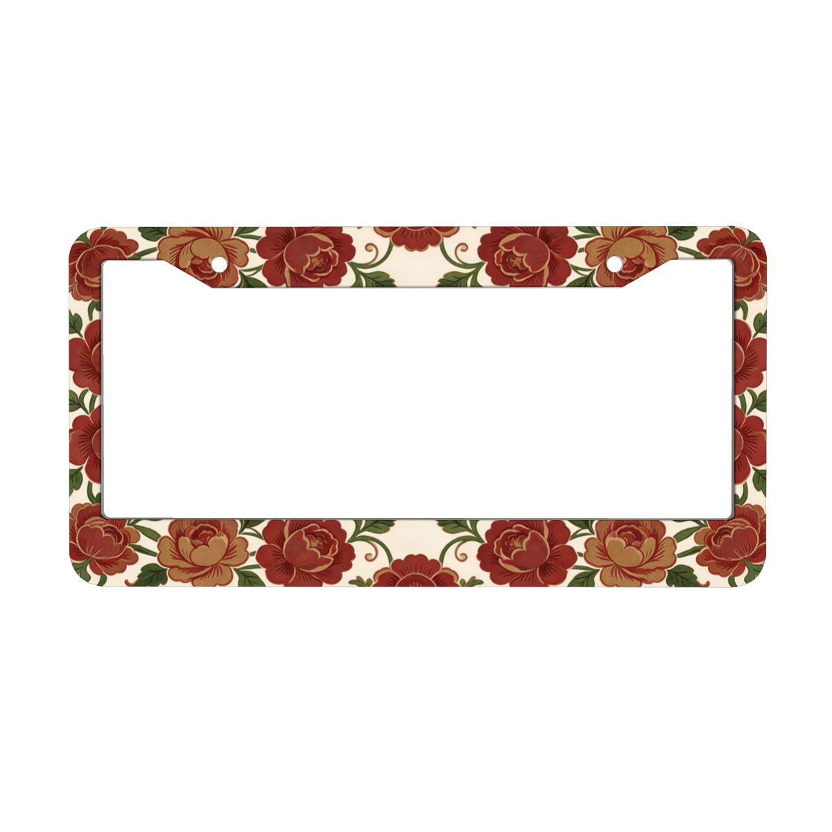 2-Hole Round License Plate Frames 2 pcs