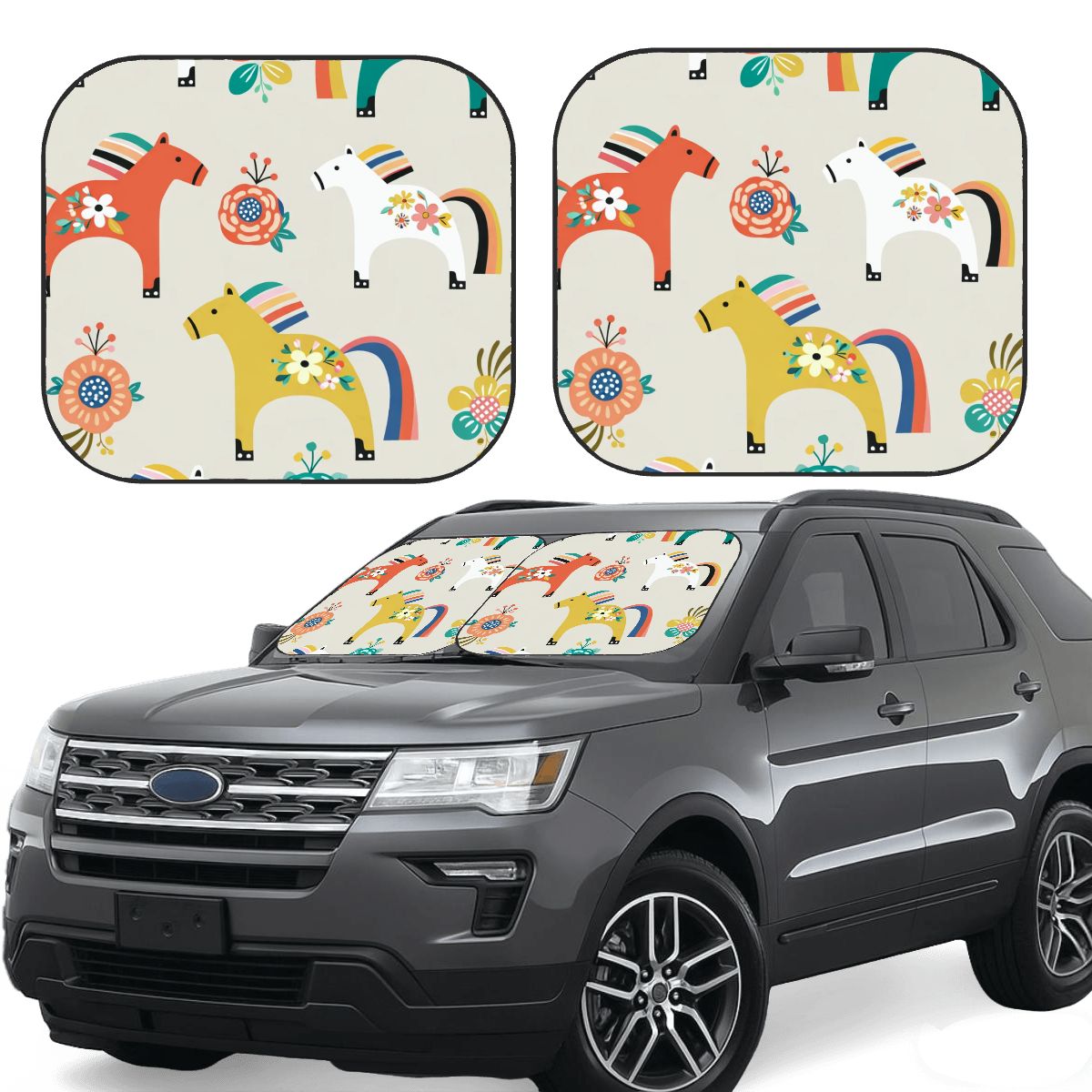 Faltbare Sonnenblende für die Frontscheibe 2 Stück