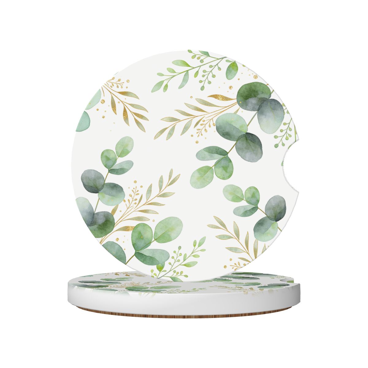 Ceramics Car Coasters 2 pcs