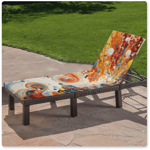 Custom outdoor best sale chaise lounge cushions