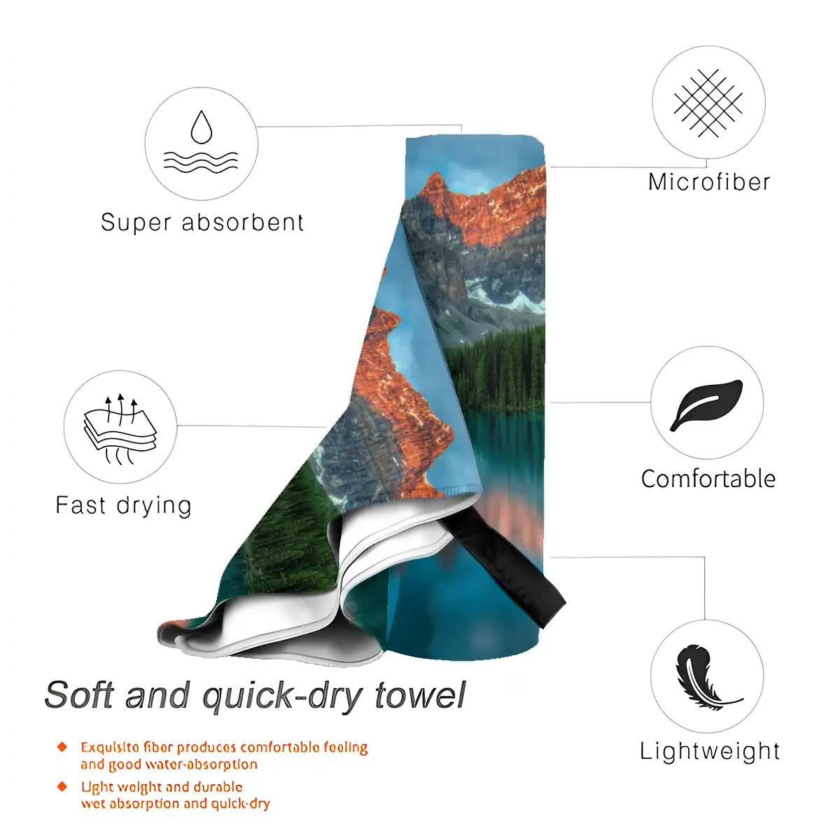 Quick Dry Microfiber Towel (Horizontal)