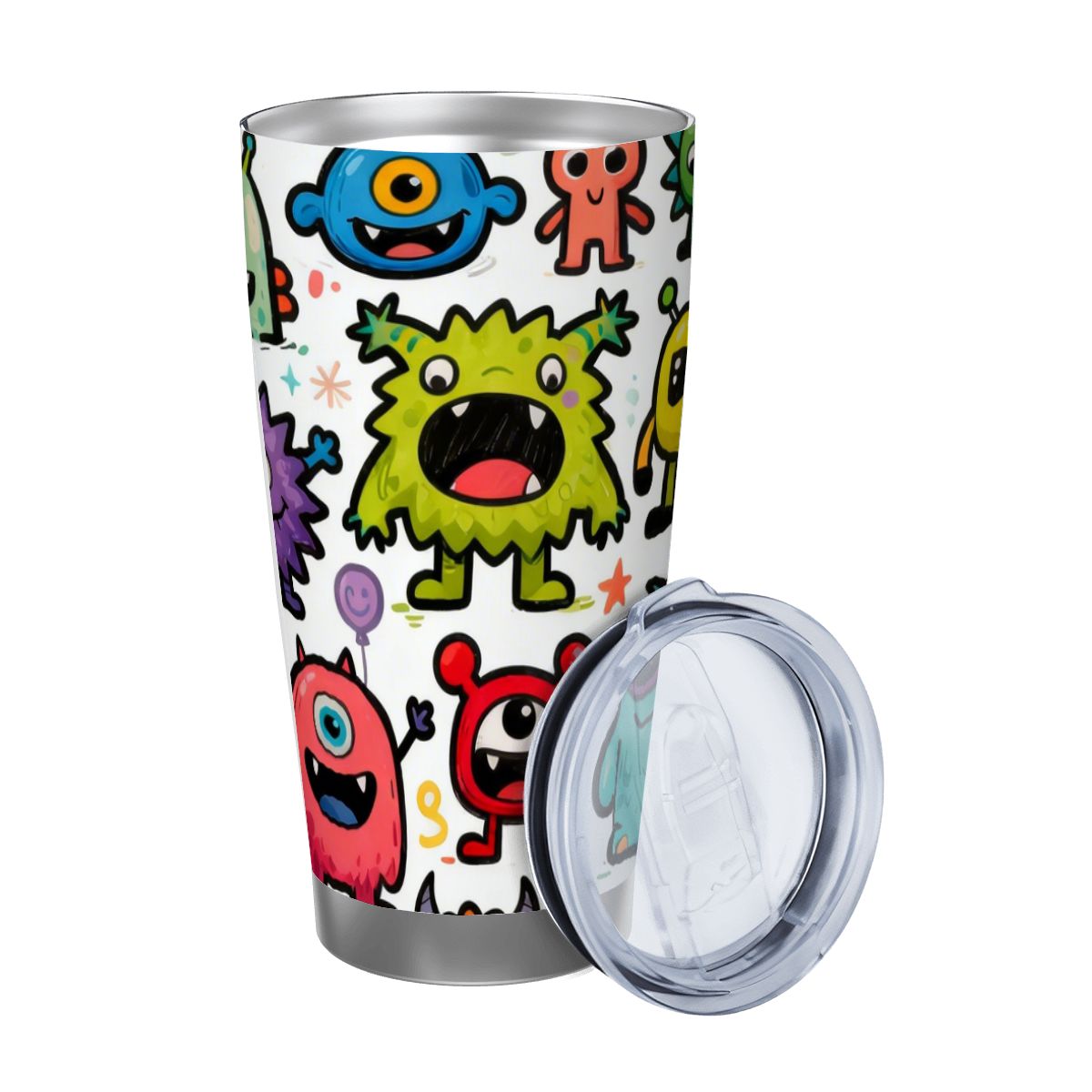 Tazza da viaggio per caffè con bordo singolo argento (20oz)