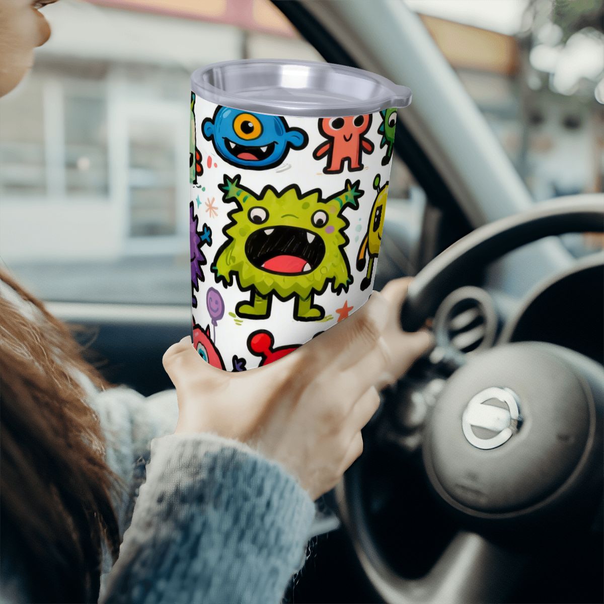 Tazza da viaggio per caffè con bordo singolo argento (20oz)