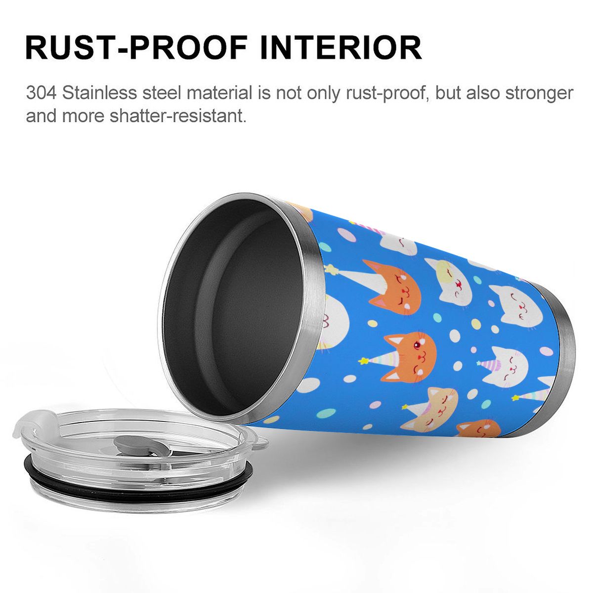 20oz Becher mit Deckel und Strohhalm (Hergestellt in den USA)